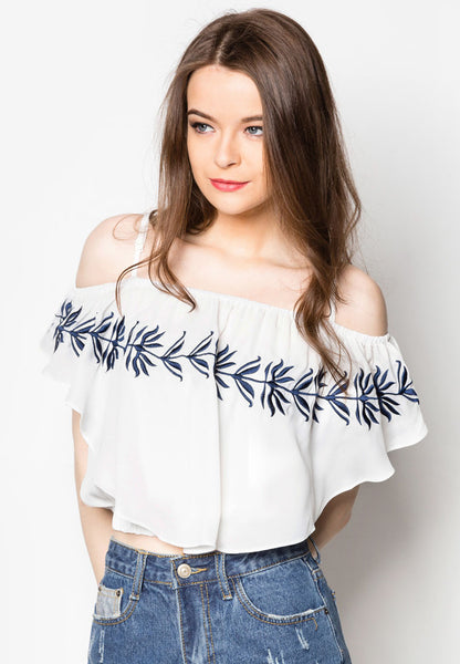 Off Shoulder Cropped Top